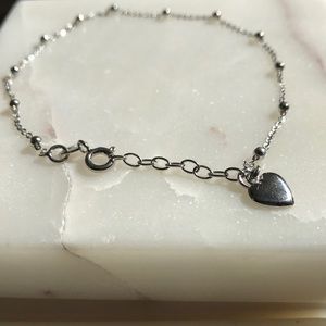 Anklet ✨Sterling Silver Beads and Heart Anklet